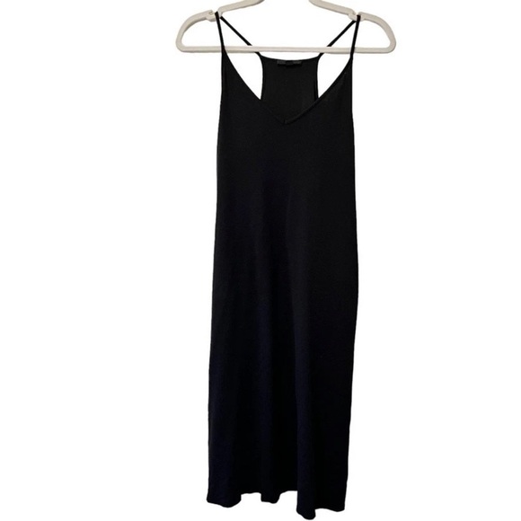 COS Women’s Black Knitted V-Neck Waist Tie Dress - Picture 1 of 11